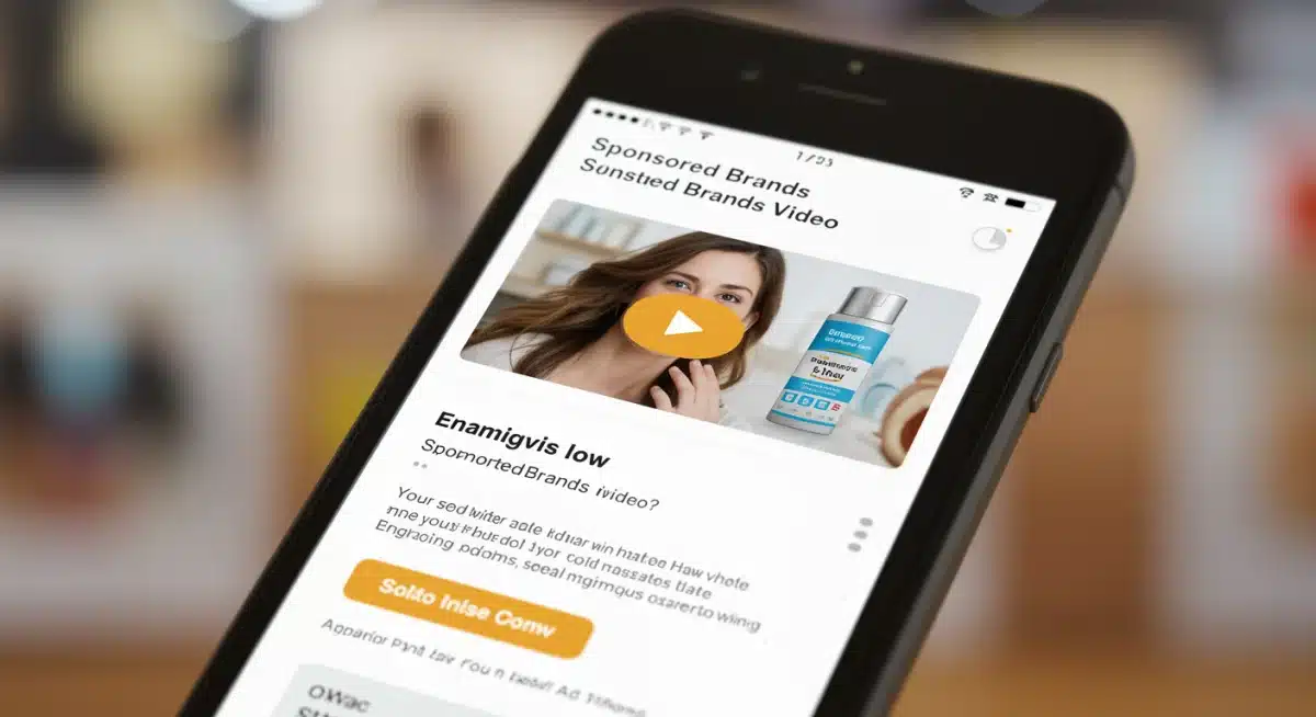 Engaging Amazon Sponsored Brands Video ad on a smartphone screen, showcasing product features