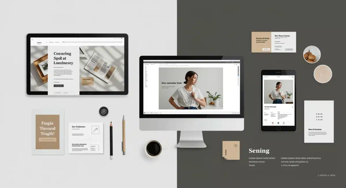 Cohesive brand identity across digital and physical marketing materials