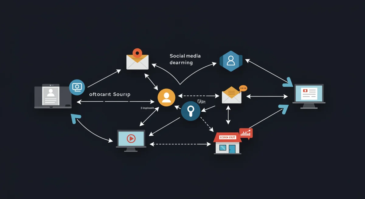 Customer journey map illustrating multi-touchpoint interactions