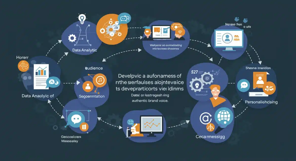 Infographic illustrating data-driven brand voice development.