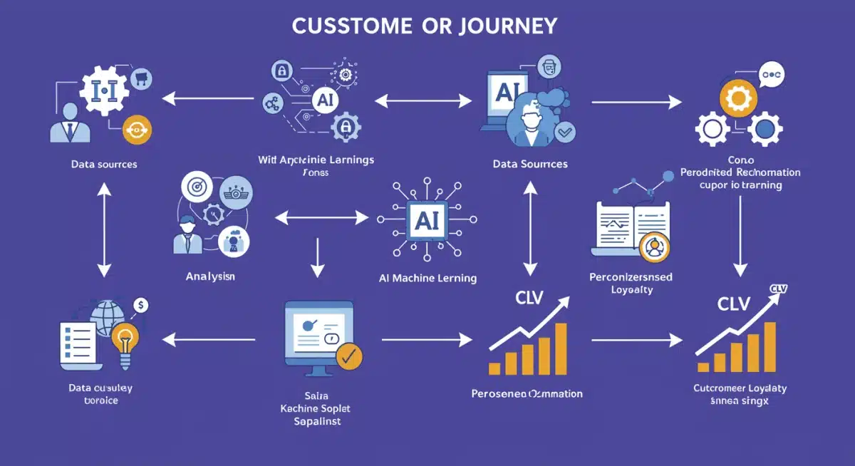 Infographic showing the data to personalization to CLV growth journey.