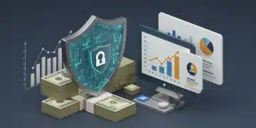 Digital shield protecting paid advertising budget from ad fraud in 2025