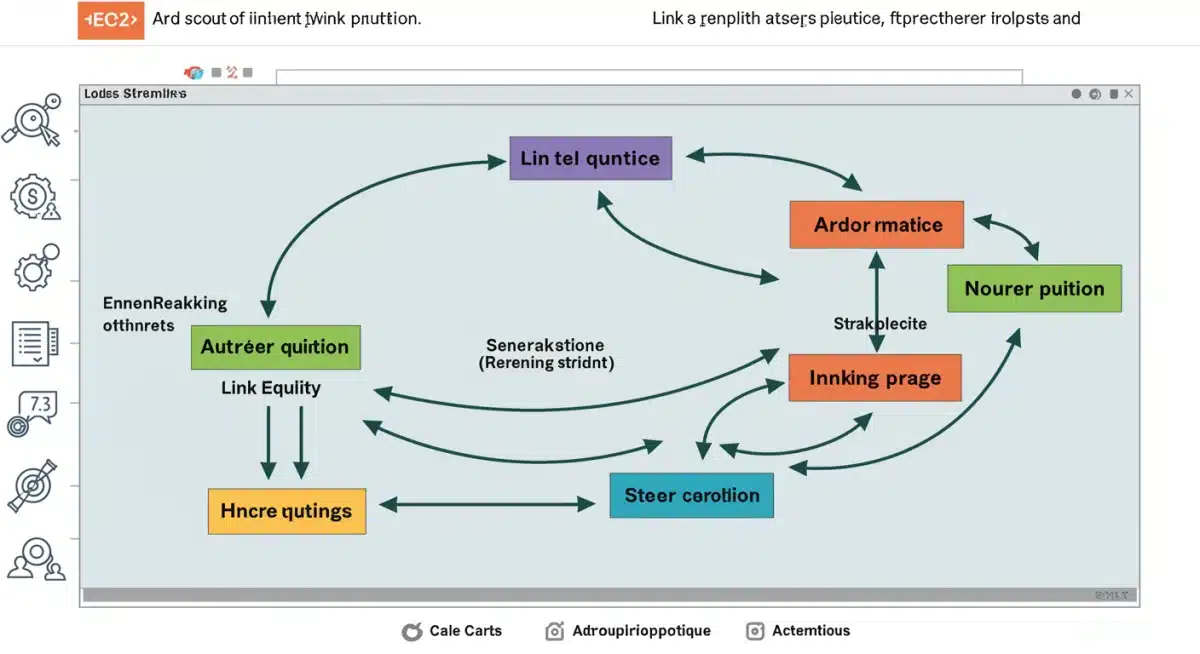 Infographic depicting link equity distribution via internal links