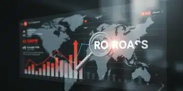 Digital dashboard showing significant ROAS growth with Google Ads Performance Max for U.S. businesses.