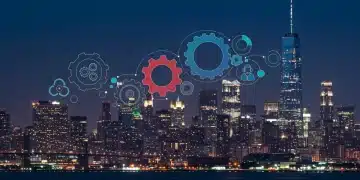 Seven interconnected gears symbolizing resilient brand identity in the US market 2025