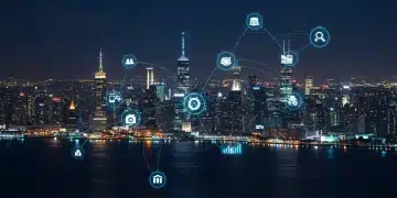 Digital blueprint for topical authority strategy in 2025, showing interconnected content clusters.